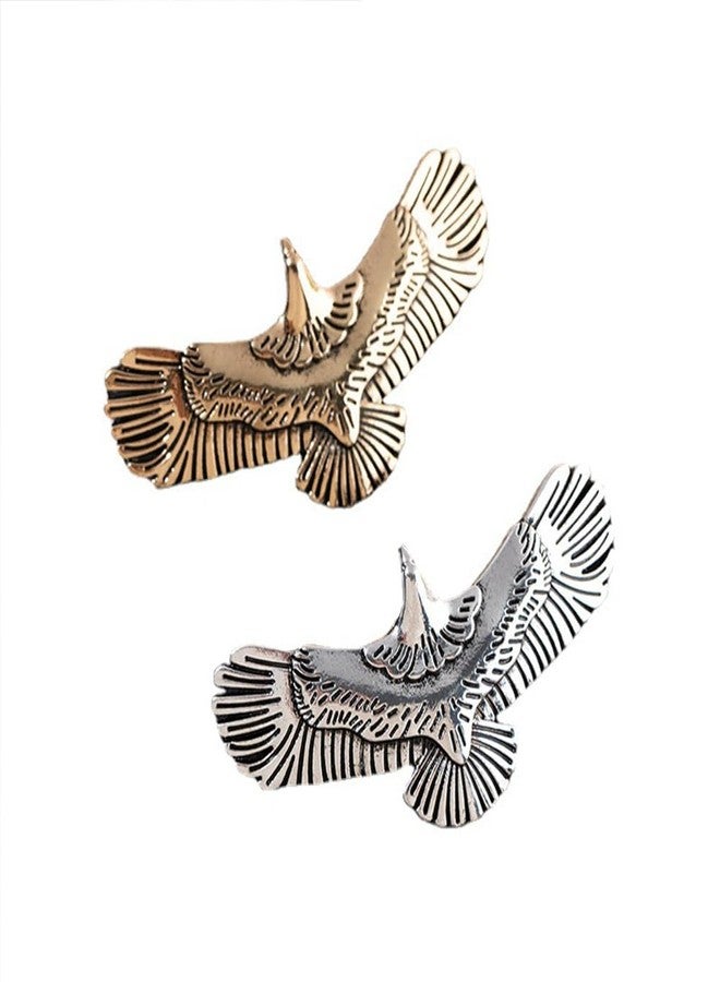 Ynxee 2 Pcs Vintage Eagle Metal Hair Barrettes Goth Punk Wing Hair Clips, French style Hair Accessories for Women Girls - Image 3